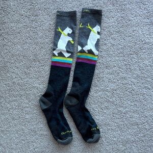 Darn Tough ski and snowboard midweight over-the-calf socks - worn once!